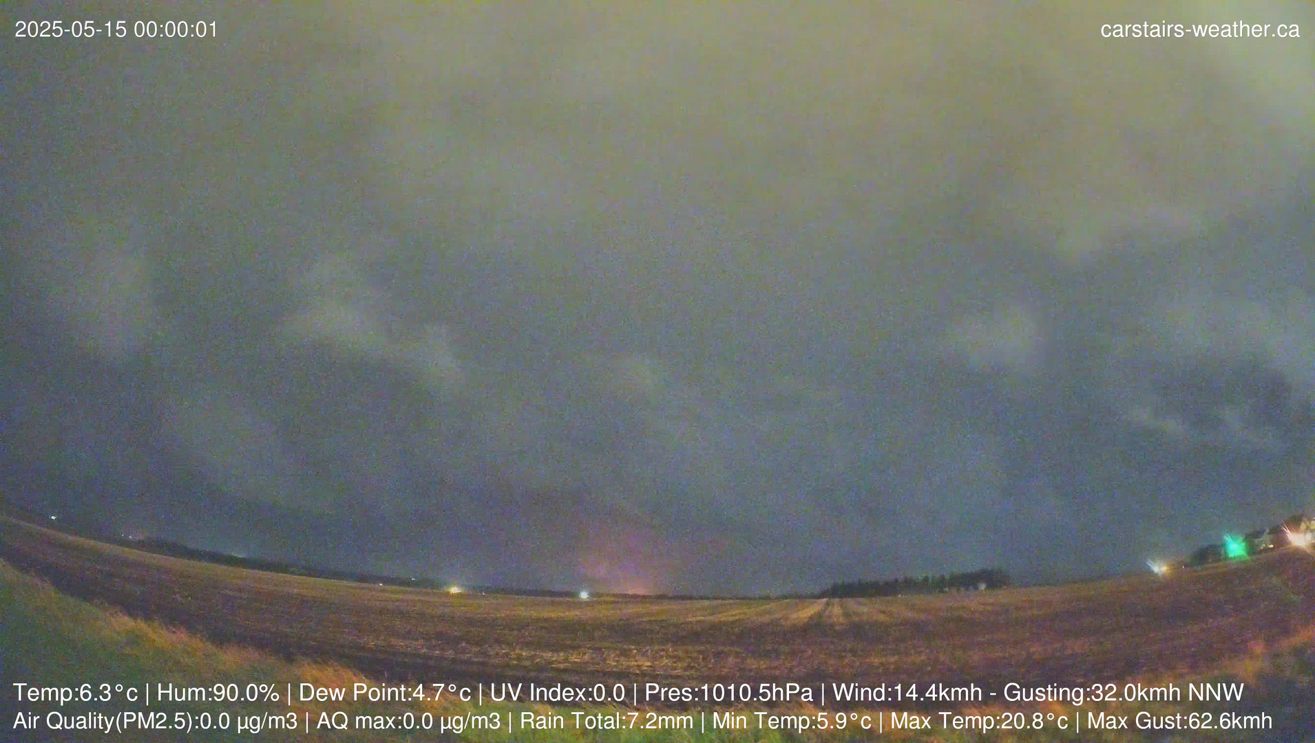 time-lapse frame, Carstairs Sky Cam webcam