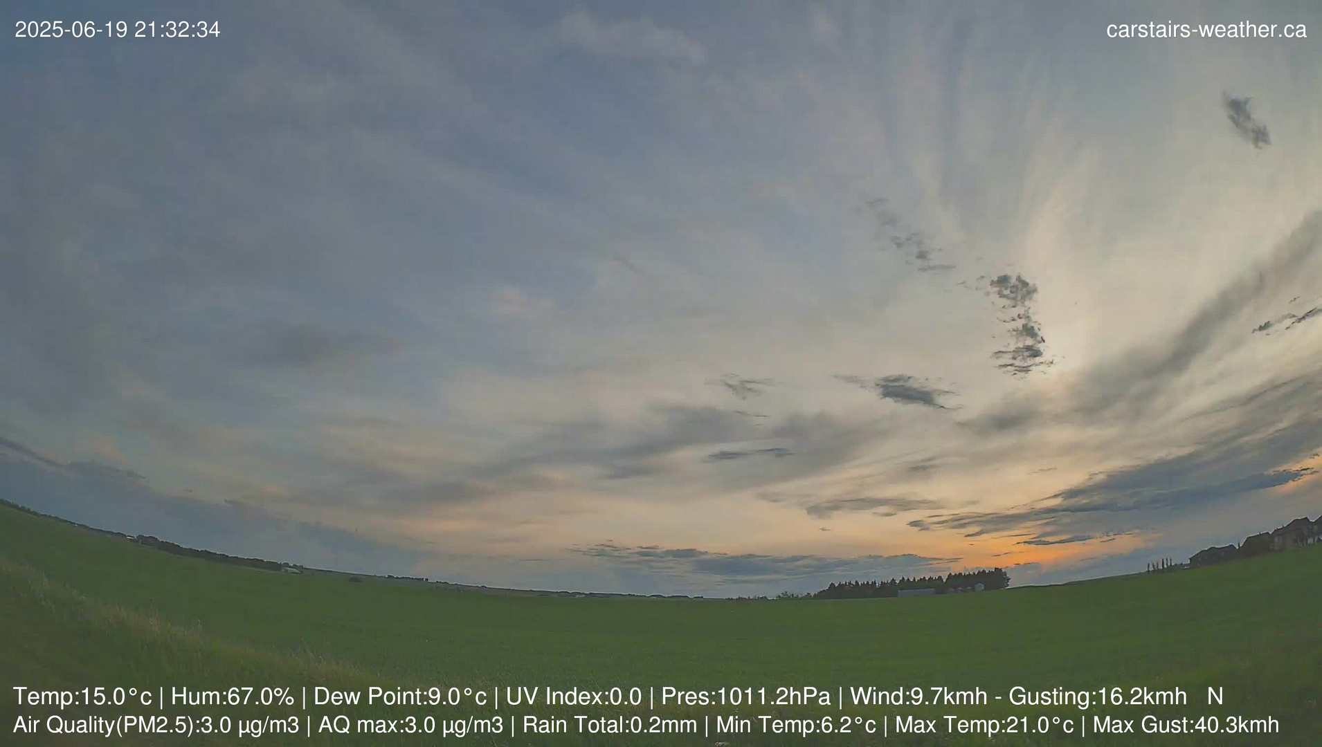 time-lapse frame, Carstairs Sky Cam webcam
