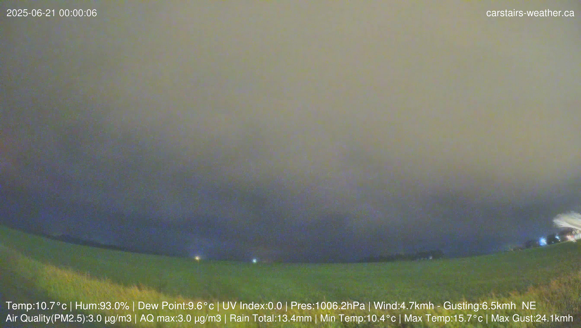time-lapse frame, Carstairs Sky Cam webcam