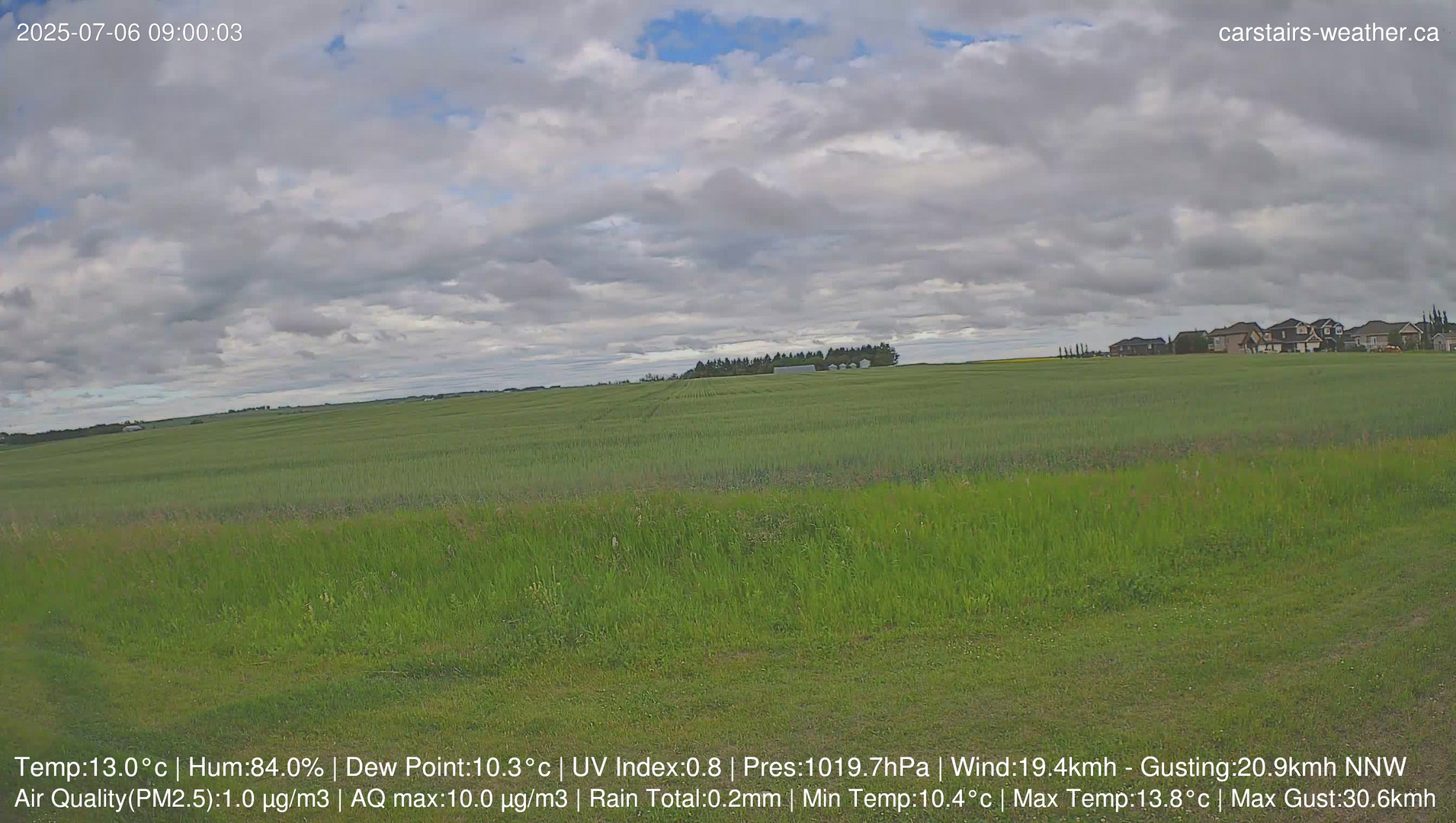 time-lapse frame, Carstairs Sky Cam webcam