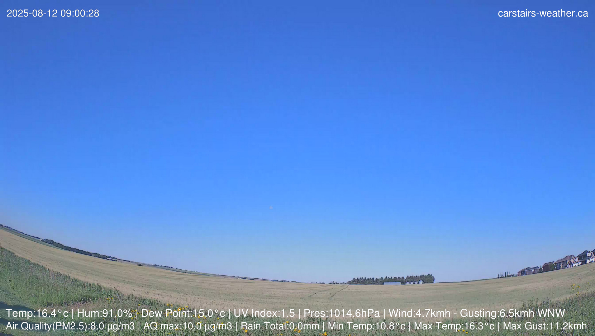 time-lapse frame, Carstairs Sky Cam webcam