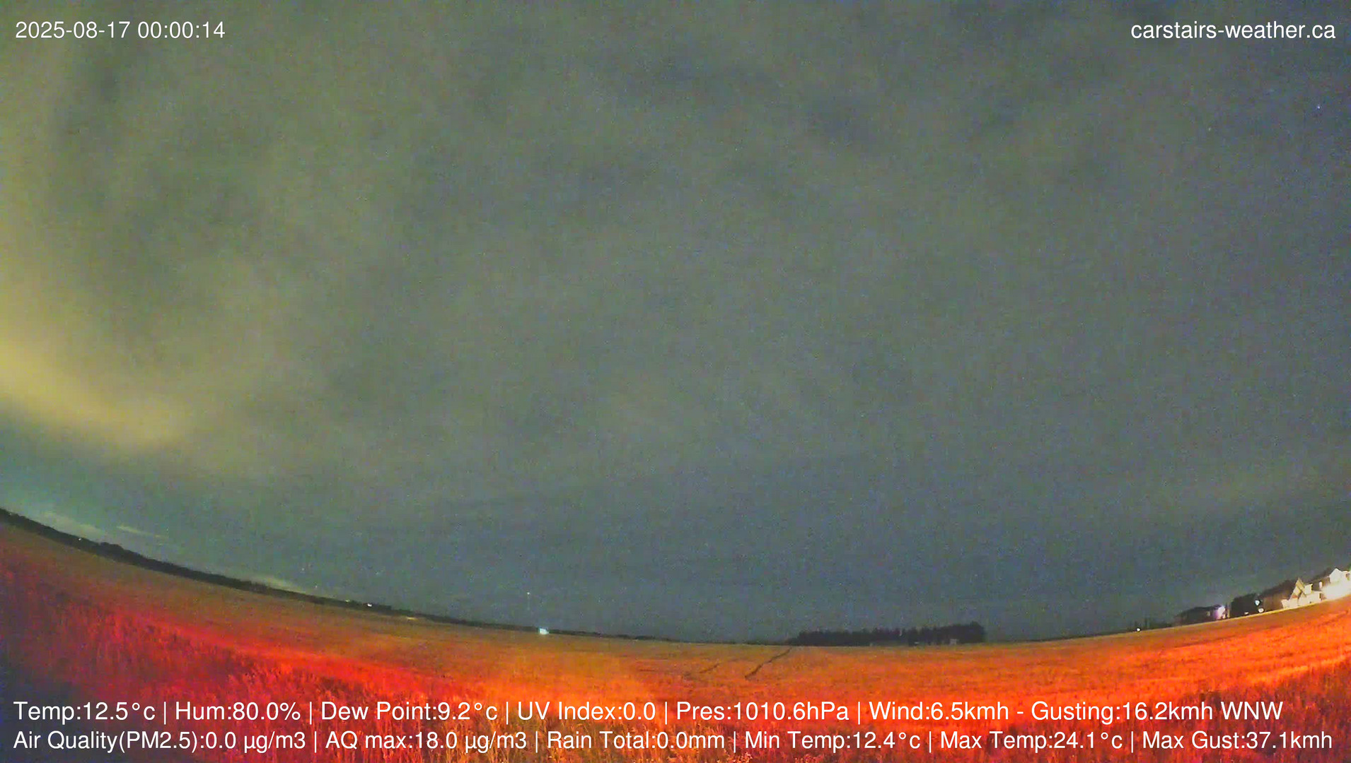 time-lapse frame, Carstairs Sky Cam webcam