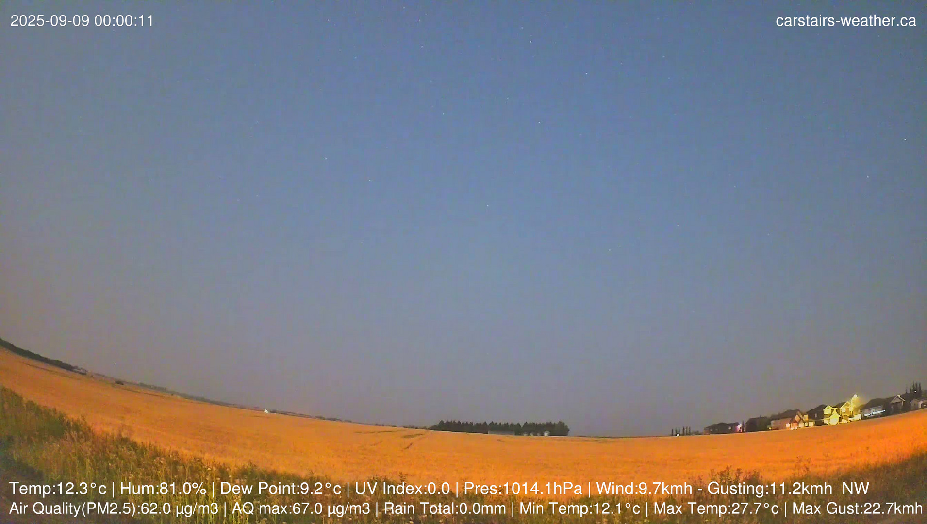 time-lapse frame, Carstairs Sky Cam webcam