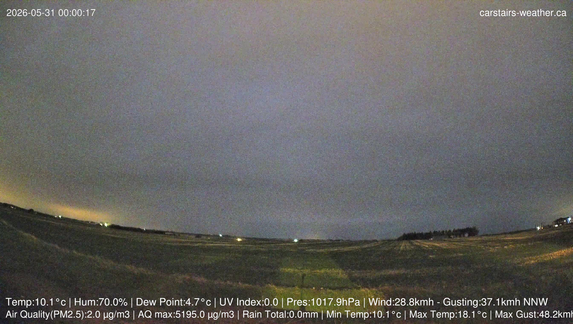 time-lapse frame, Carstairs Sky Cam webcam