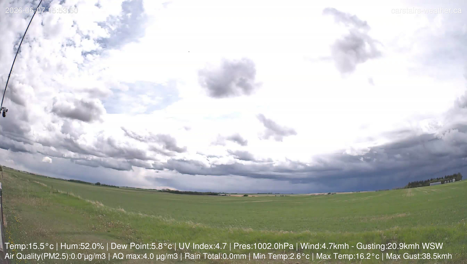 time-lapse frame, Heading to Crossfield  webcam