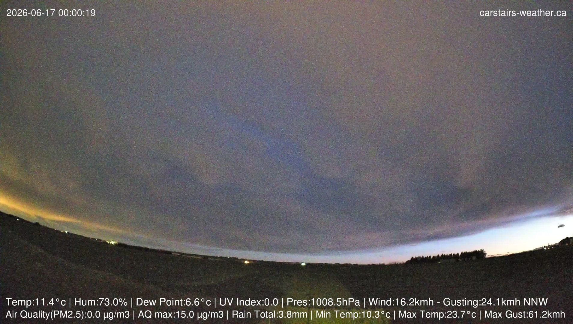 time-lapse frame, Carstairs Sky Cam webcam