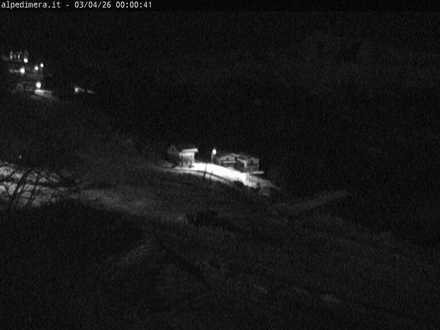 time-lapse frame, Alpe di Mera - Arrivo pista Baita e campo scuola webcam