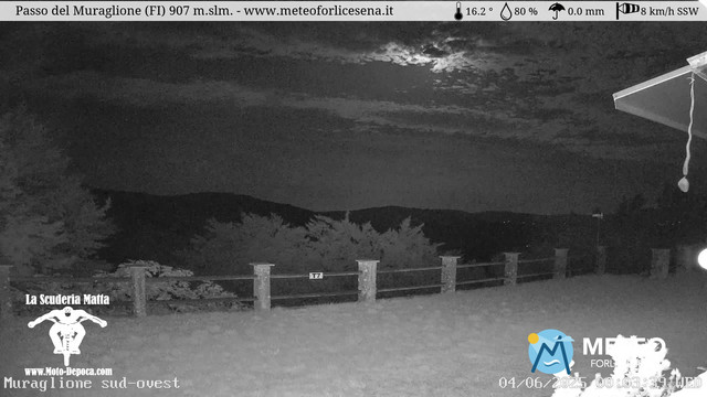 time-lapse frame, Passo del Muraglione webcam