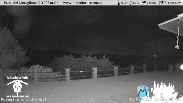 time-lapse frame, Passo del Muraglione webcam