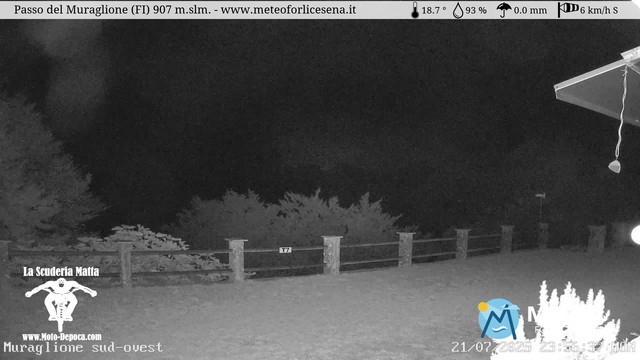 time-lapse frame, Passo del Muraglione webcam