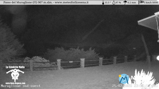 time-lapse frame, Passo del Muraglione webcam