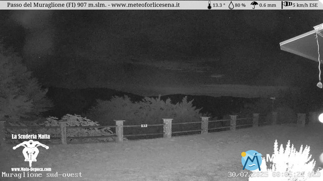 time-lapse frame, Passo del Muraglione webcam