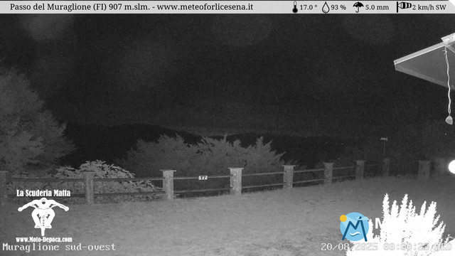 time-lapse frame, Passo del Muraglione webcam
