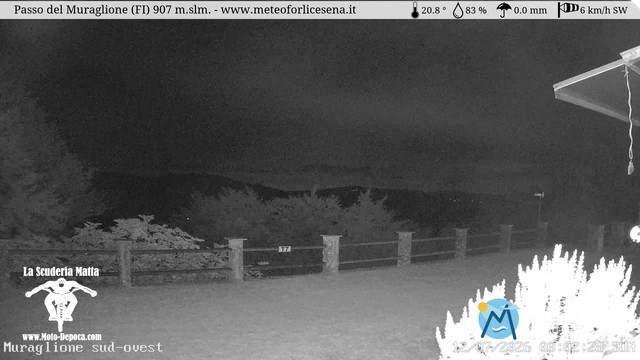 time-lapse frame, Passo del Muraglione webcam
