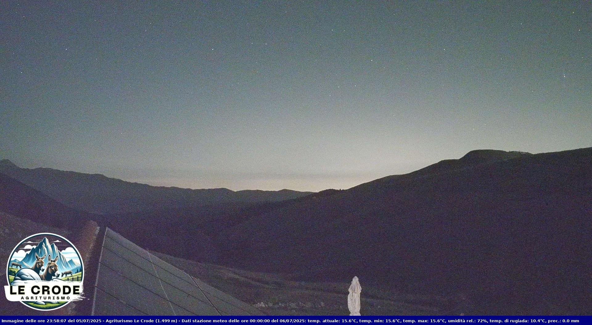 time-lapse frame, Agriturismo Le Crode - M. Pizzoc (TV) - 1499 m webcam