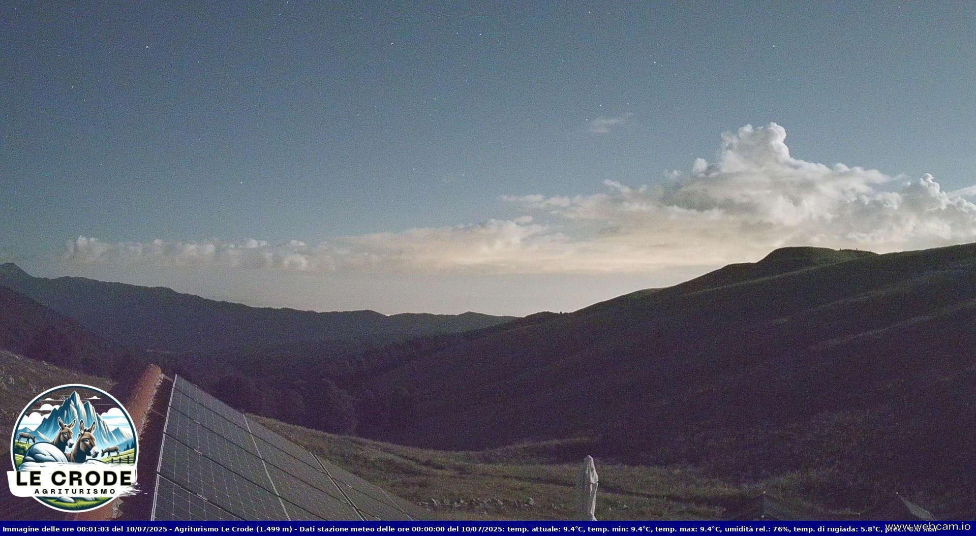 time-lapse frame, Agriturismo Le Crode - M. Pizzoc (TV) - 1499 m webcam