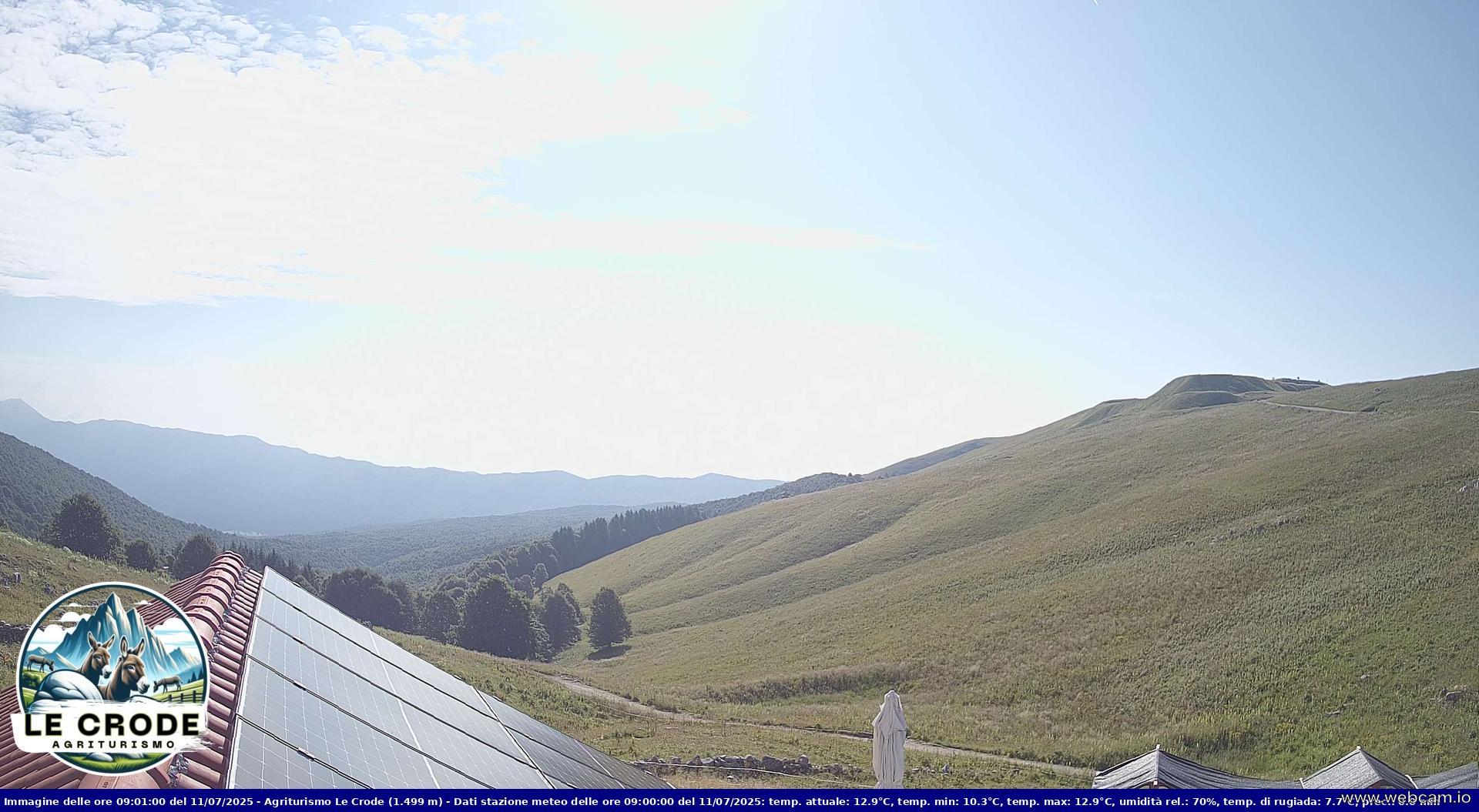 time-lapse frame, Agriturismo Le Crode - M. Pizzoc (TV) - 1499 m webcam