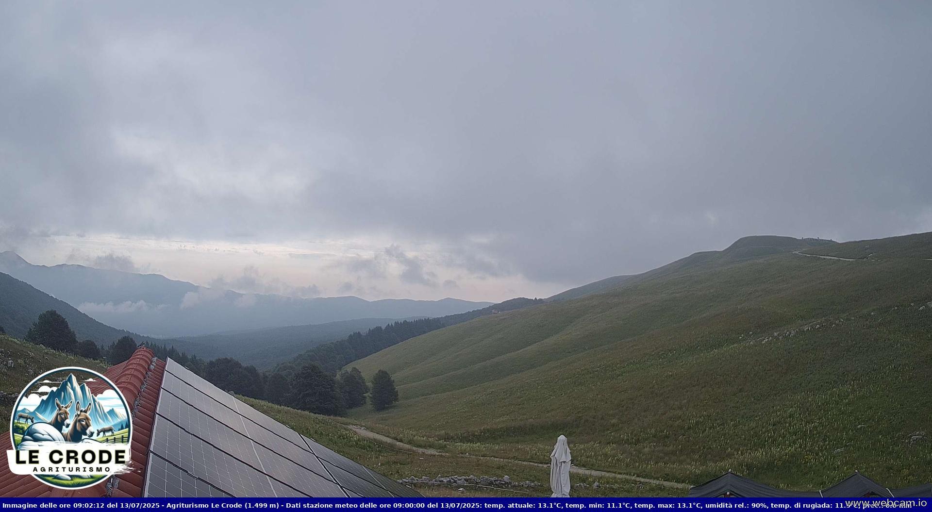 time-lapse frame, Agriturismo Le Crode - M. Pizzoc (TV) - 1499 m webcam