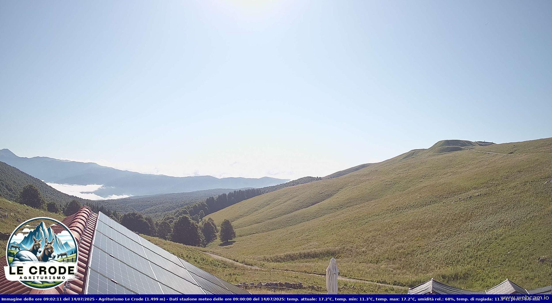 time-lapse frame, Agriturismo Le Crode - M. Pizzoc (TV) - 1499 m webcam