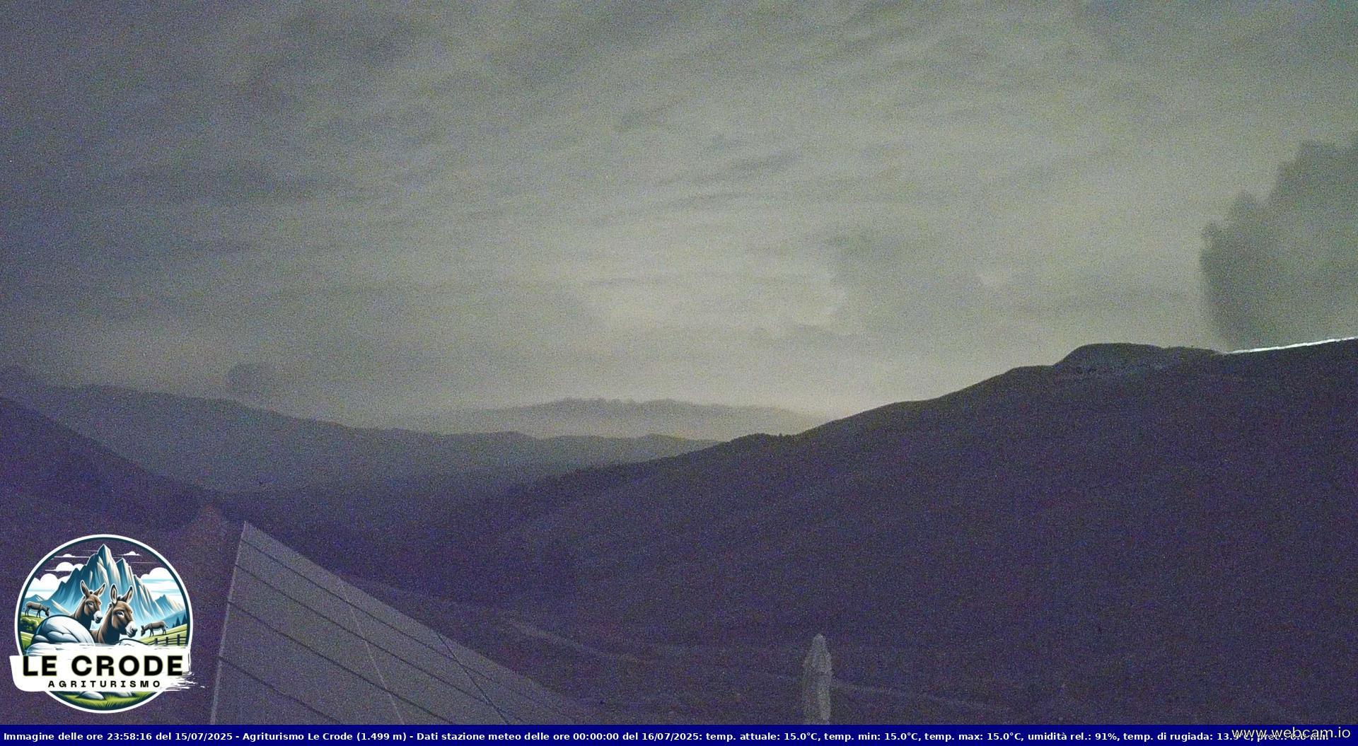 time-lapse frame, Agriturismo Le Crode - M. Pizzoc (TV) - 1499 m webcam