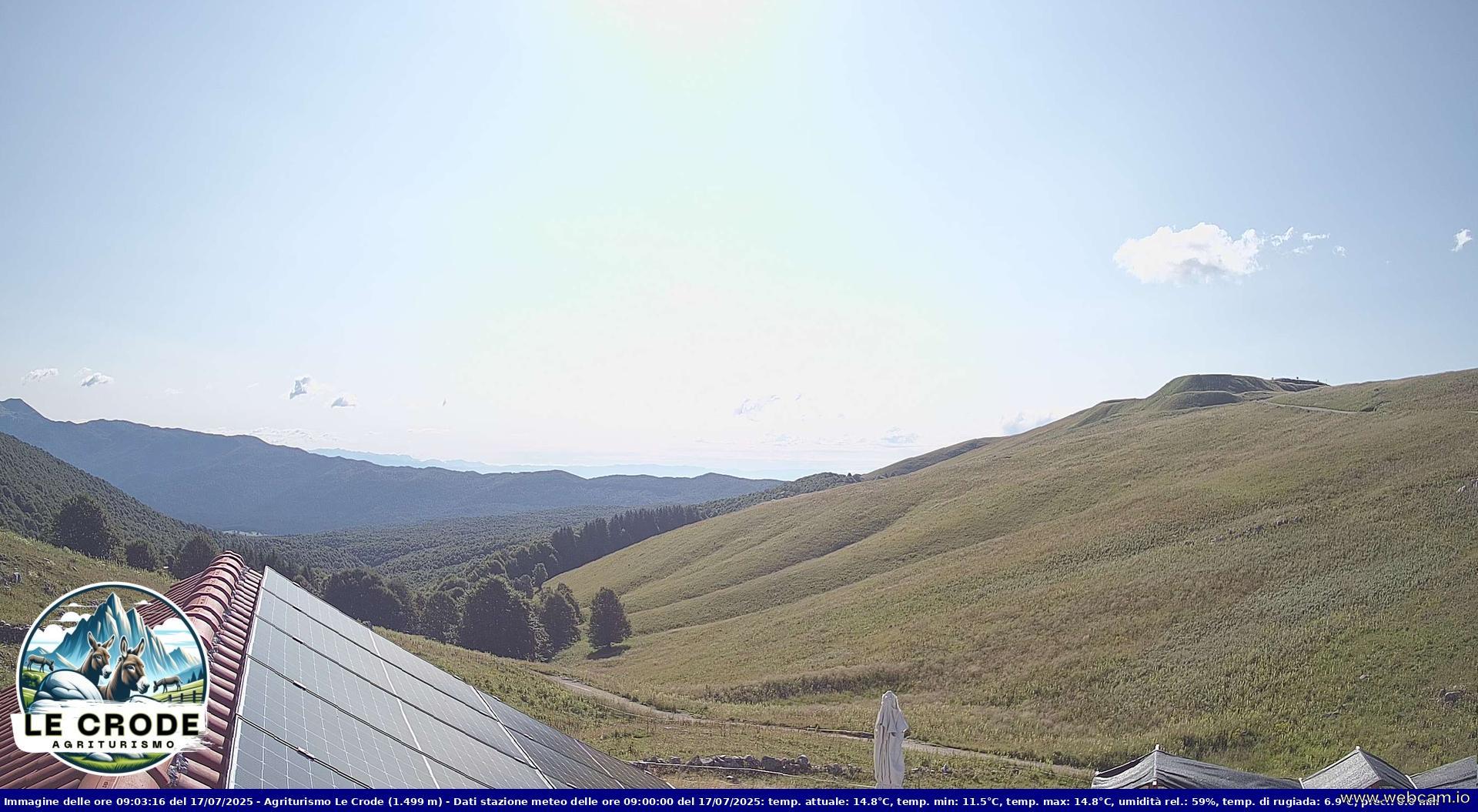 time-lapse frame, Agriturismo Le Crode - M. Pizzoc (TV) - 1499 m webcam