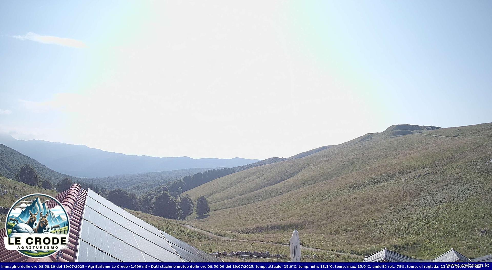 time-lapse frame, Agriturismo Le Crode - M. Pizzoc (TV) - 1499 m webcam