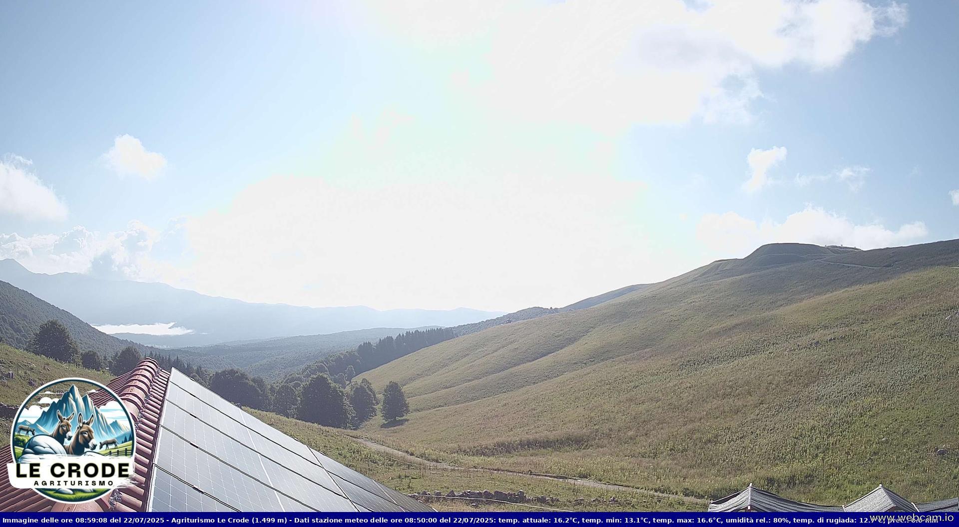 time-lapse frame, Agriturismo Le Crode - M. Pizzoc (TV) - 1499 m webcam