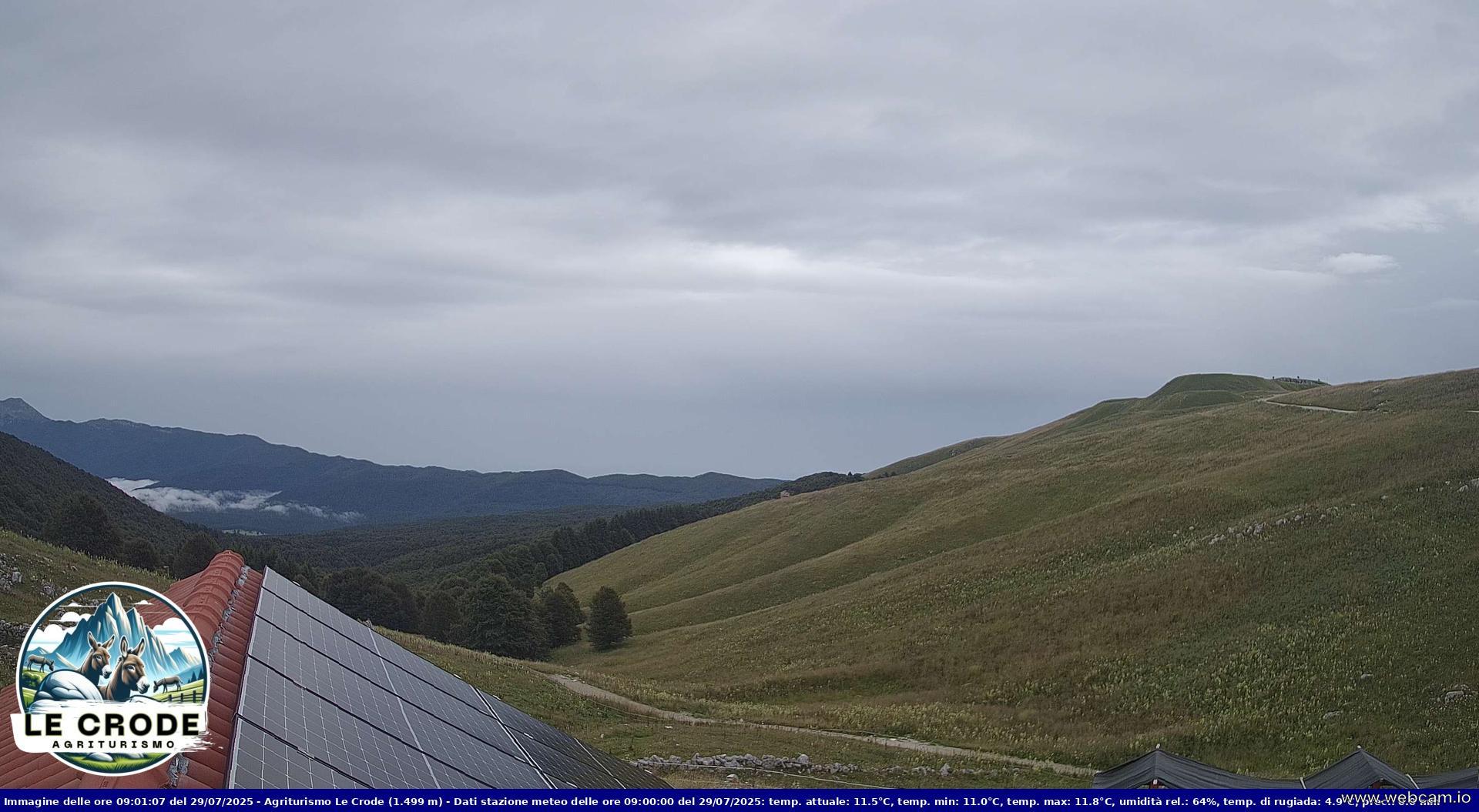 time-lapse frame, Agriturismo Le Crode - M. Pizzoc (TV) - 1499 m webcam