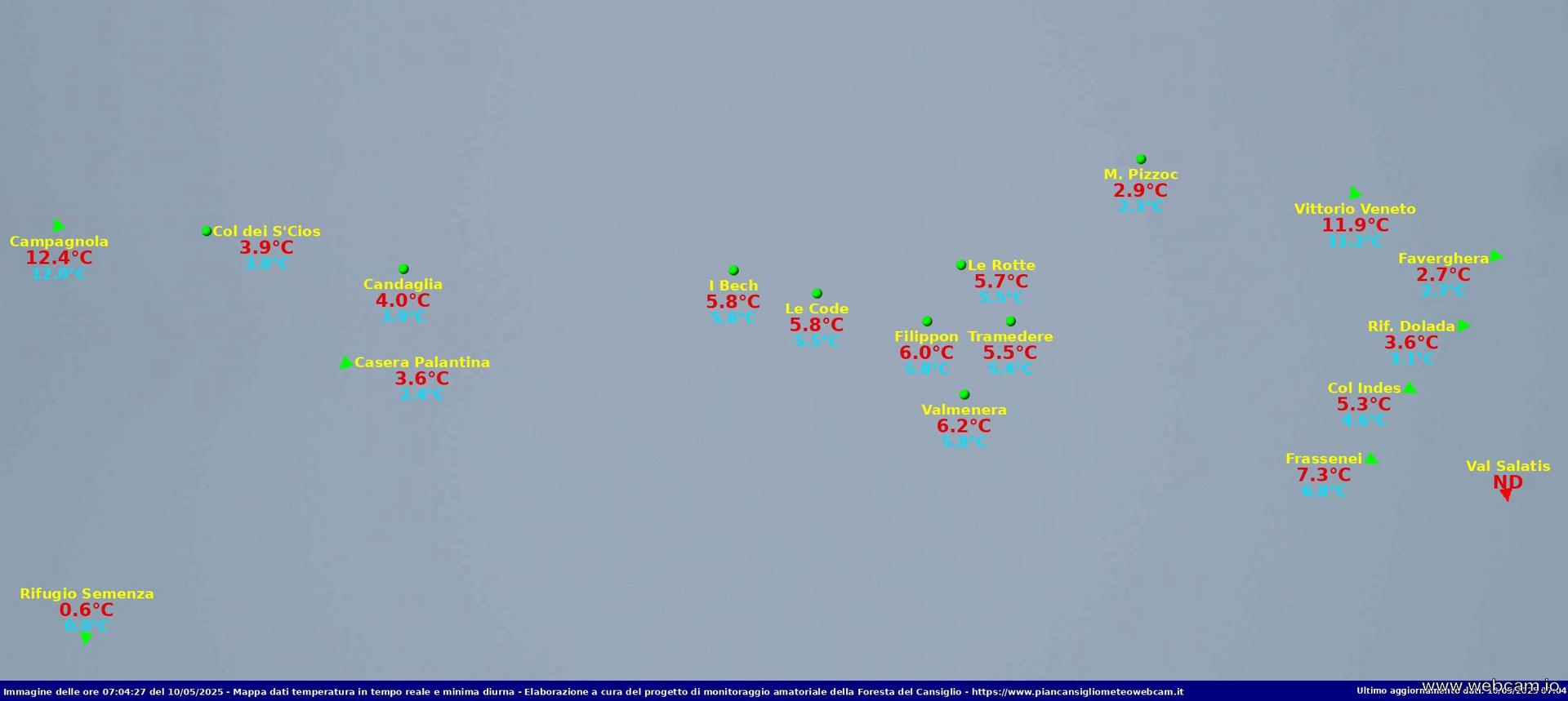 time-lapse frame, Timelapse sinottico da webcam Rif. Semenza webcam