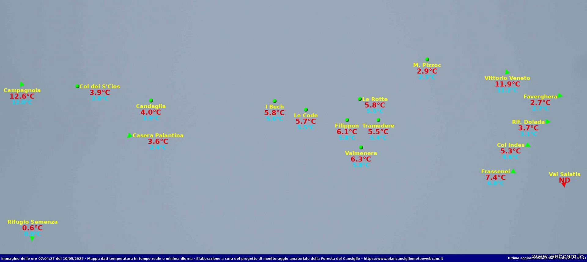 time-lapse frame, Timelapse sinottico da webcam Rif. Semenza webcam
