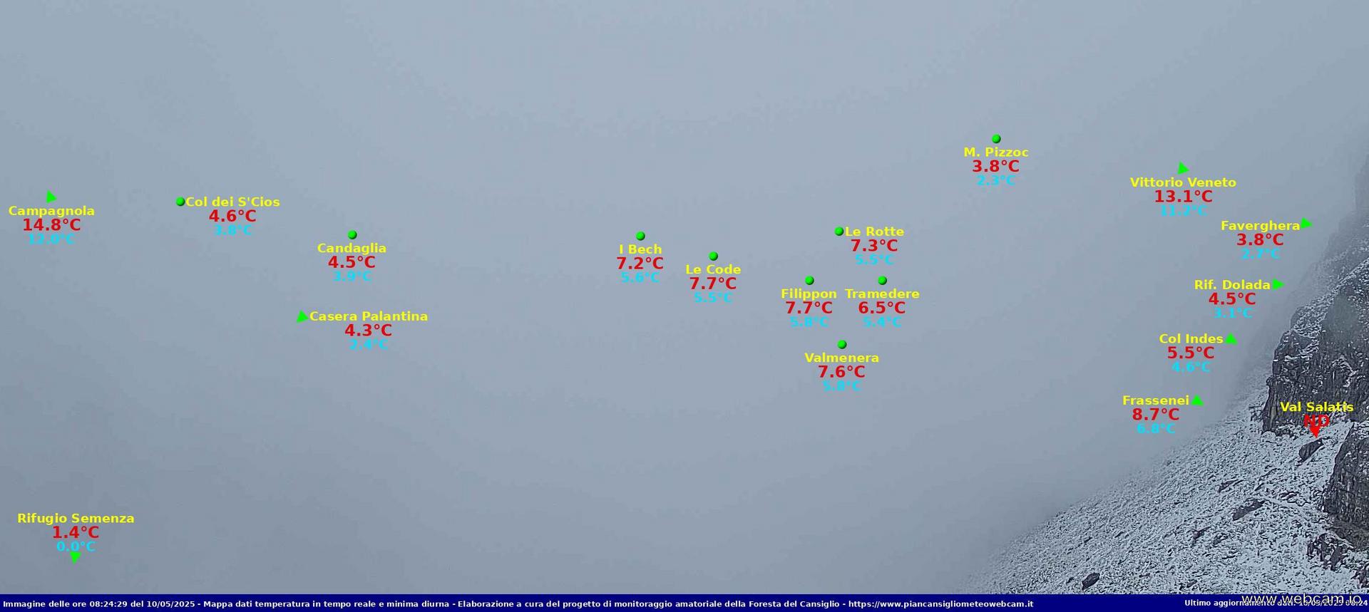 time-lapse frame, Timelapse sinottico da webcam Rif. Semenza webcam
