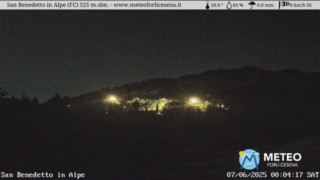 time-lapse frame, San Benedetto in Alpe webcam