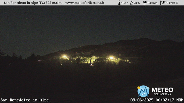 time-lapse frame, San Benedetto in Alpe webcam