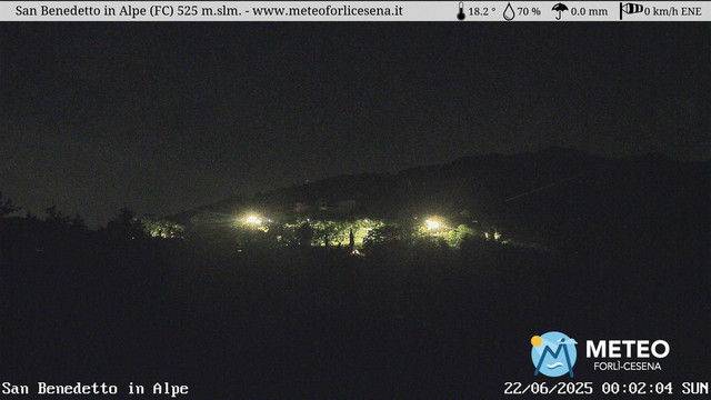 time-lapse frame, San Benedetto in Alpe webcam