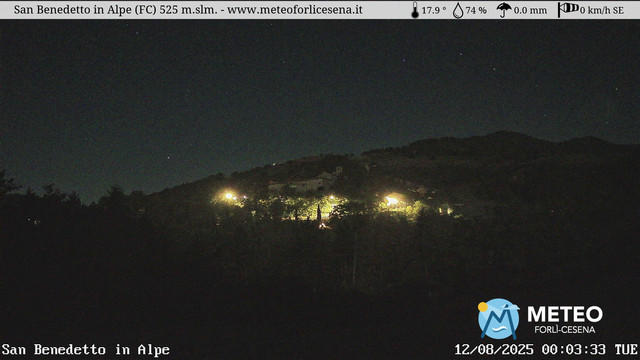 time-lapse frame, San Benedetto in Alpe webcam