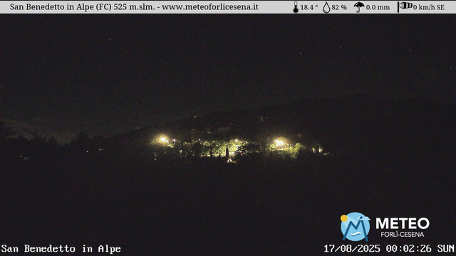 time-lapse frame, San Benedetto in Alpe webcam