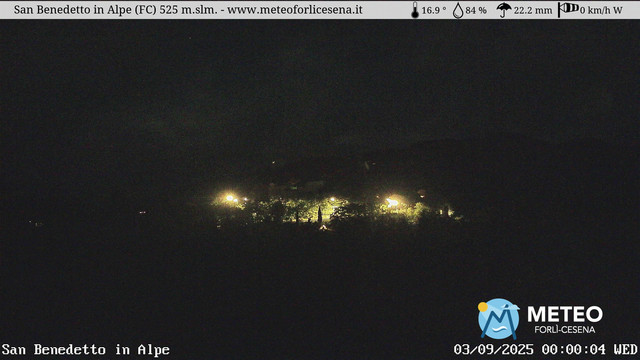 time-lapse frame, San Benedetto in Alpe webcam