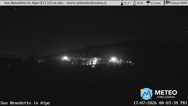 time-lapse frame, San Benedetto in Alpe webcam