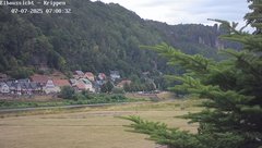 view from Webcam in Bad Schandau Sächsische Schweiz on 2025-07-07