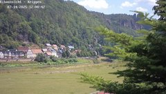 view from Webcam in Bad Schandau Sächsische Schweiz on 2025-07-14