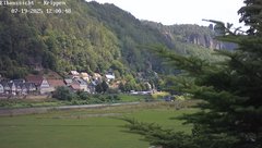 view from Webcam in Bad Schandau Sächsische Schweiz on 2025-07-19