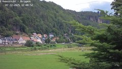 view from Webcam in Bad Schandau Sächsische Schweiz on 2025-07-22