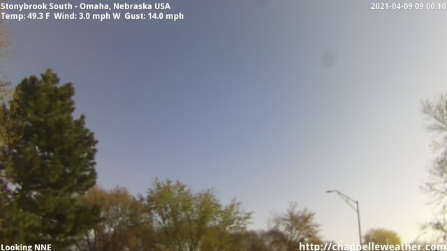 time-lapse frame, Stoneybrook South webcam