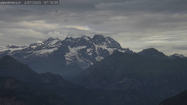 time-lapse frame, Alpe di Mera - Panorama Monte Rosa webcam