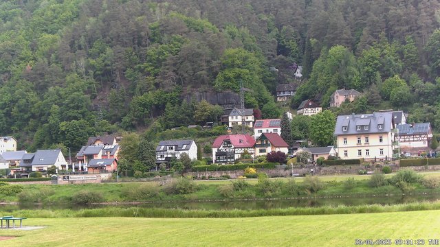 time-lapse frame, Webcam in Bad Schandau, Krippen & Postelwitz webcam