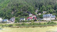 view from Webcam in Bad Schandau, Krippen & Postelwitz on 2025-06-22