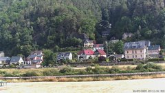 view from Webcam in Bad Schandau, Krippen & Postelwitz on 2025-07-06