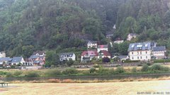 view from Webcam in Bad Schandau, Krippen & Postelwitz on 2025-07-08