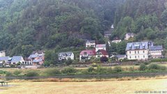 view from Webcam in Bad Schandau, Krippen & Postelwitz on 2025-07-12