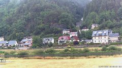 view from Webcam in Bad Schandau, Krippen & Postelwitz on 2025-07-12